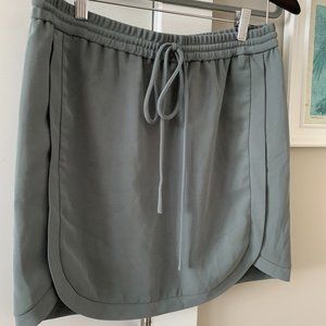 JCrew drawstring elastic skirt size 6 glass green
